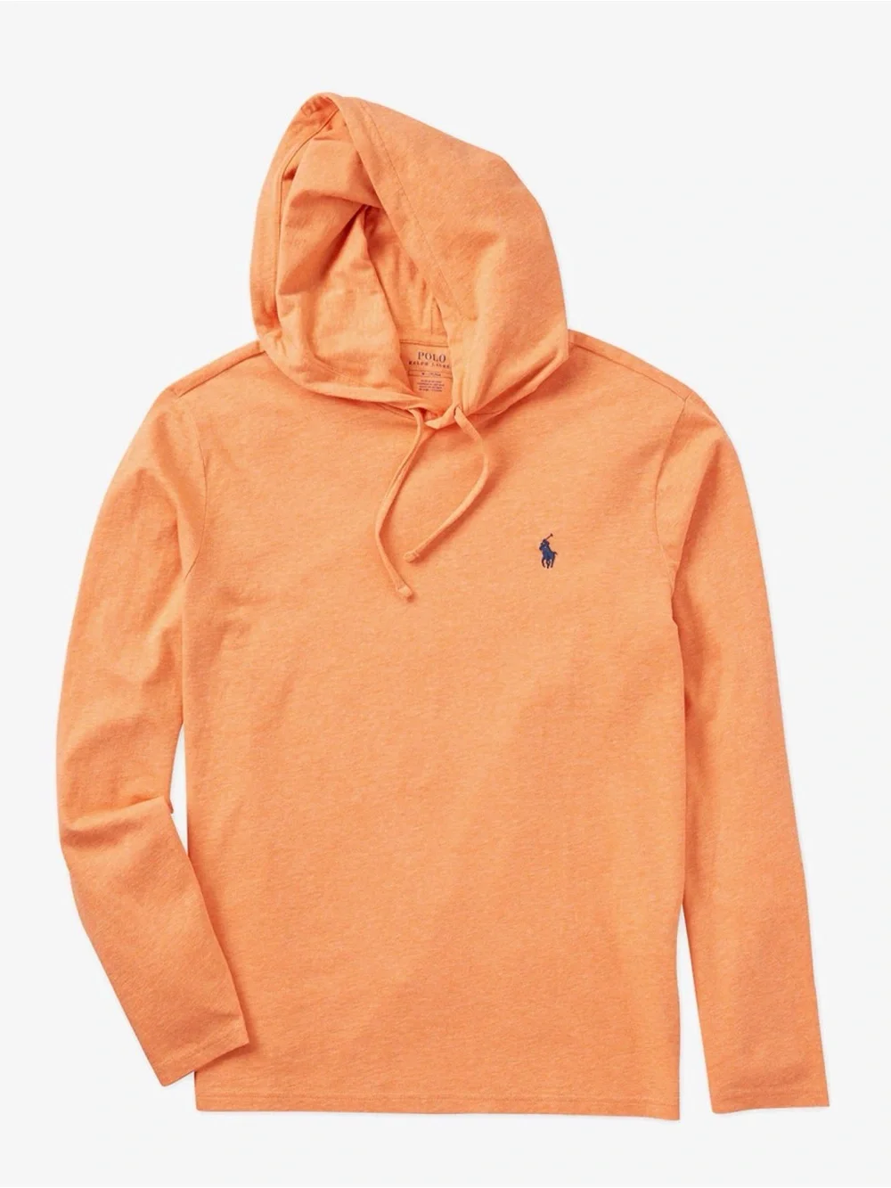 Polo Ralph Lauren Men’s 3XB Orange Hooded T-Shirt Big Tall Cotton NWT